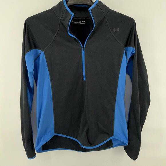 Under Armour ColdGear Reactor Half Zip Pullover Women Loose Fit - XL Gray Blue - Picture 1 of 7